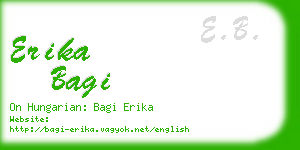 erika bagi business card